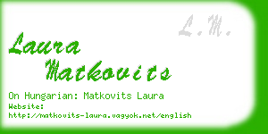laura matkovits business card